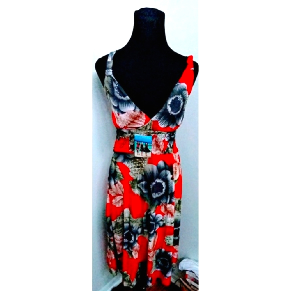 Sundress multicolored summer Beach size L